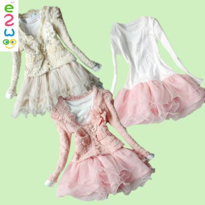 China Polyester Puffy Model Suits Girls Clothing Sets / Wholesale Cotton Kids Dress for sale