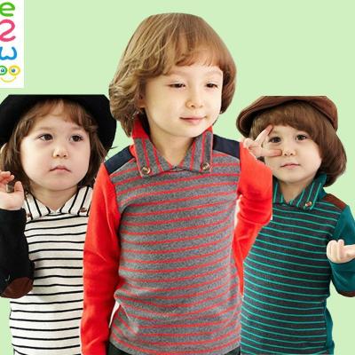 China Anti-pilling best selling products striped bamboo kids child clothes t-shirts for wholesale for sale