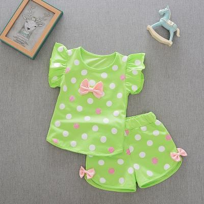 China Korean Pattern Little Girls Pants Kids Dress Suits Girls Summer Sets for sale