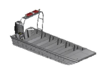 China Passenger Boat 6m (20ft) All Aluminum Welded Flat Bottom Boat Passenger Boat Cheap Work Barge for sale