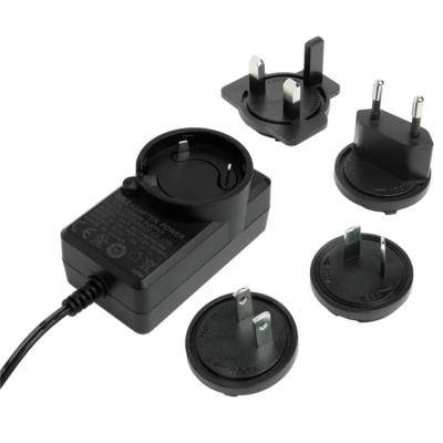 China 18W 5V3A with detachable interchangeable plug adapter power adapters 70*40*30.8 for sale