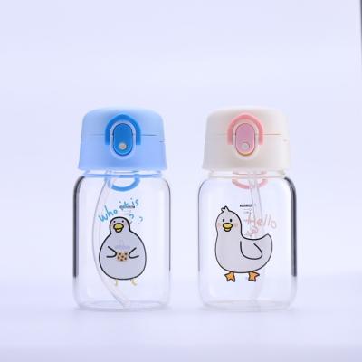 China WITH LID High Quality Durable Using Various Children Take Out Buckle Cup Insulation Glass Beverage Bottle for sale