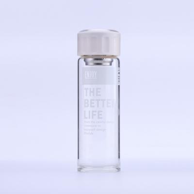 China WITH LID Outlet New Popular Glass Home Water Bottle With Thick Screw Bottom Bottle For Students for sale