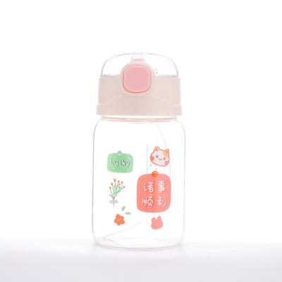 China WITH LID hot sale fashion cute cardboard portable wholesale glass bottle mineral water bottle with straw for sale