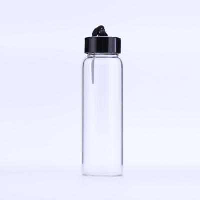 China WITH LID single portable sublimation glass water bottle with lid and custom logo printing for sale