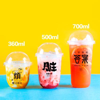 China -30â „ ƒ - 50â „ ƒ 89mm 360ml 500ml 700ml U shape pla fruit cup plastic disposable take away plastic cup pla cup ecoway for sale