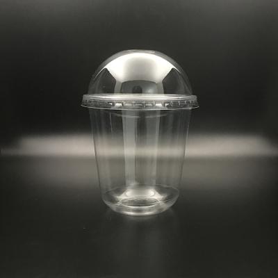 China PLA: - 30â „ ƒ - 50â „ ƒ PET: - 30″ „ ƒ - 70â „ ƒ Biodegradable Clear Plastic PET Cup 360ml Disposable Round Bottom Cup PLA U Shape Cup With Lid for sale