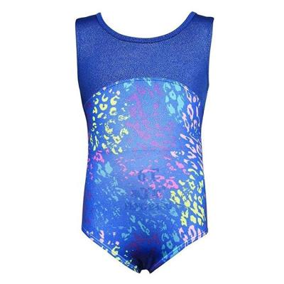 China Leotard Girls Sparkle Tank Gymnastics Leotard 80% Polyester 20% Spandex One Hole In Back And Front Stitching for sale