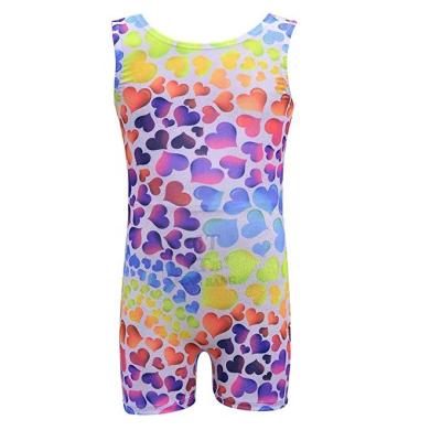 China Gymnastics Leotard Dancer Tights For Dance Colorful Biketards Sporty 2-11Years Sparkle One Piece Girls Colorful Love for sale