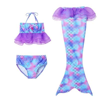 China 2020 New Foreign Trade Girls 3pcs Mermaid Swimwear Baby Kids Bikini Breathable Swimwear Wholesale for sale