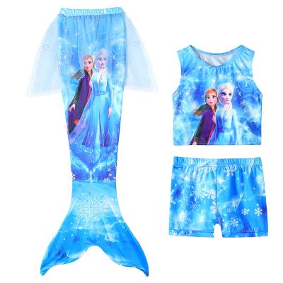 China New Frozen2 Style Mermaid Swimwear Breathable Swimwear Elsa Ice Queen Printing Cartoon Frozen Elsa and Anna Swimwear for Kid Girls Summer for sale