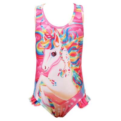 China Breathable New Products Wholesale Girls Summer Beach Wear Kids Unicorn Swimwear One Piece for sale