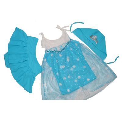 China Latest Breathable Swimsuit Elsa Baby Girl Swimwear With Frozen Hat for sale