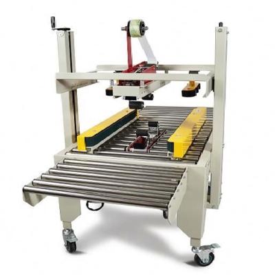 China Semi Automatic Food Adhesive Tape Cardboard Case Box Sealing Machine Sealer for sale