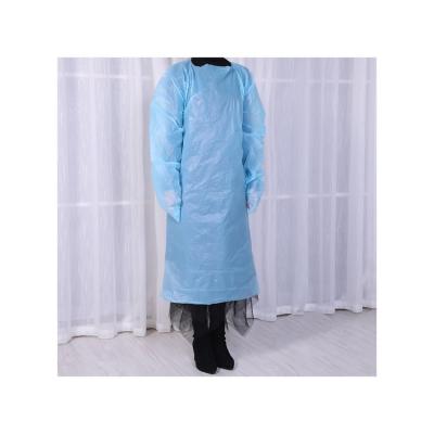 China Anti-dirt Apron Workshop Robe Cpe Robe Clean And Hygienic Waterproof Cleaning Clothes Nek020 for sale