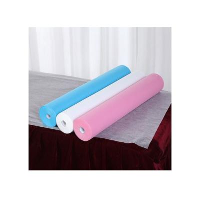 China Anti-bacteria PP Spunbond Non-woven Hospital Bed Tissue Roll Beauty Salon Paper Nonwoven Sheet Nek010 for sale