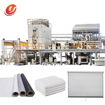 China Youneng advertising company computerized automatic pvc laminating textile machine for light box banner textile curtain projection home fabric for sale