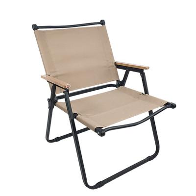 China Wooden minimalist outdoor chair kermit furniture aluminum portable folding camping chair for sale