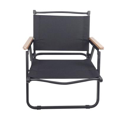 China Wholesale Minimalist Wood Grain Outdoor Furniture Aluminum Portable Folding Camping Chair for sale