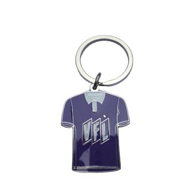 China Europe Manufacture Wholesale Customized Silver Plated Soft Enamel Football Key Chain for sale