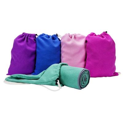 China Microfiber OEM Solid Color Non-Slip Yoga Towel Covers Mats Anti Skid Pilates Soft Comfortable Wholesale for sale