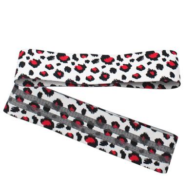 China Hot Sale High Elastic OEM Latex Resistance Band Set Fitness Band Booty Glutes Hip Circle For Exercise Bands Leopard for sale