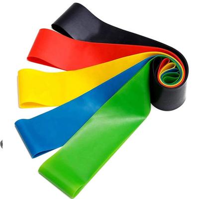 China Best Selling 5 Colors Band Yellow And Black Band Work Out 5 Pcs Resistance Bands for sale