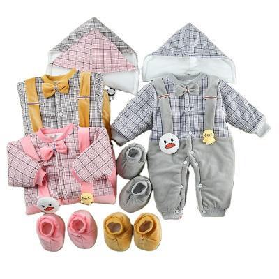 China Anti-Shrink Plaid Baby Overalls Newborn To 24 Months Long Sleeving Cute Wholesale Baby Carrier Overalls for sale