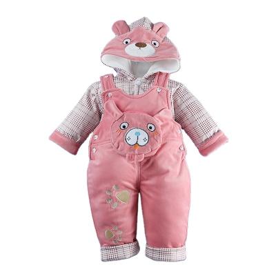 China Fabric/100% Polyester Filling Striping Factory Wholesale Customizable 100% Cotton Baby Clothes Set Winter Baby Clothing Sets Boys Baby Overalls for sale