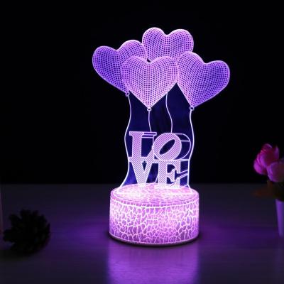 China Lighting Functions Factory Direct Sales Wedding Luxury Business Valentine Birthday Gift LED Night Light for sale