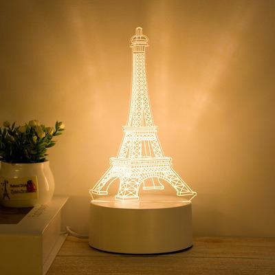 China Lighting Works 2021 Creative Anime 3D Illusion Desktop Table Base Christmas LED Acrylic Lamp Kids Room Decor Night Light for sale