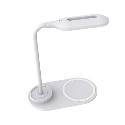 China 2 in 1 Wireless Charger with Table Lamp High Quality Modern Desk Light 10W Led Desk Lamp with Wireless Charger for iPhone 13 for sale