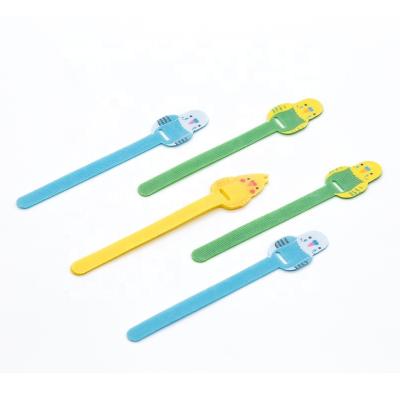 China Harness Storage Cable Tie Back-to-Back Back-to-Back Strap Data Cable T-Type Back-to-Back Management with Color Binding Strap for sale