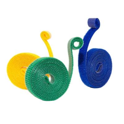 China Nylon color soft double sided back to back hook and loop straps, cable ties, 10-100mm width can be customized for sale