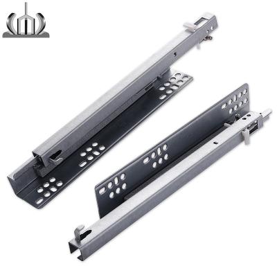 China Modern 8 Inch 2 Times Push To Open Concealed Undermount Drawer Slide for sale