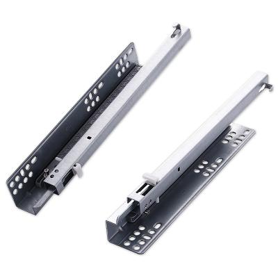 China Modern Undermount Travel Rail Two Way Furniture Slider Soft Narrow Drawer Slide for sale