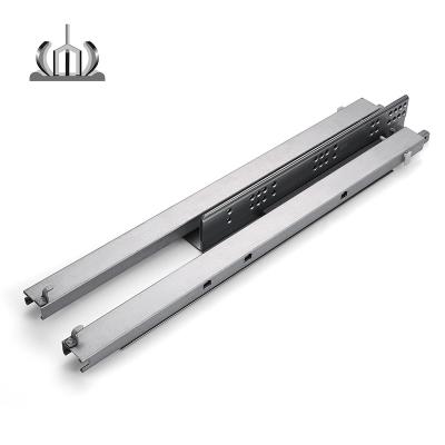 China Full Extension Traditional Under Drawer Slide Three Way Soft Closing Drawer Mount Metal Drawer Slide for sale