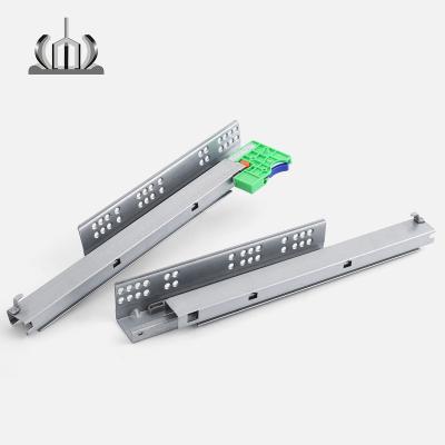 China Modern Galvanized Drawer Slide 3 Times Plate Concealed Soft Close Undermount Slide for sale