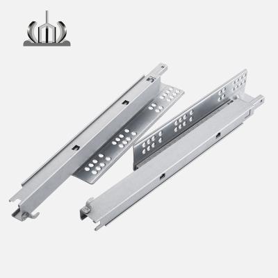 China Modern Concealed Drawer Slide 3 Fold Undermount Slide With Handle for sale