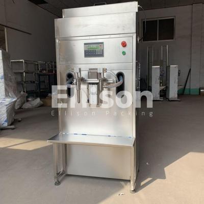 China Semi-automatic Manual Food Double Head Filling Machine For Liquor Plastic Square Bottle Glass Water 3 Gallon Edible Oil for sale