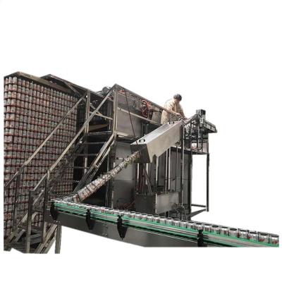 China Food Foil Can Bottle Unscramble Depalletizer Machine For Beer Canning Machine for sale