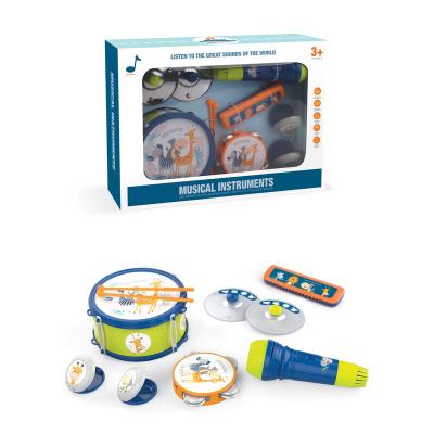 China Educational Creative Children's Instruments Drum Microphone Rattle Children's Instruments Ensemble Box Set for sale