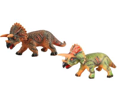 China Triceratops 2 Big Game Fun Soft IC Huge Realistic Dinosaurs Rubber Dinosaur Rubber Sound Mixed Model Huge Realistic Dinosaurs for sale