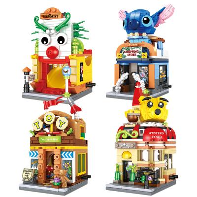 China Construction Toy Paradise Series Bricks Set Clown Horror House Toyshop Model Building Blocks 4 Model DIY Assembly Toys for sale