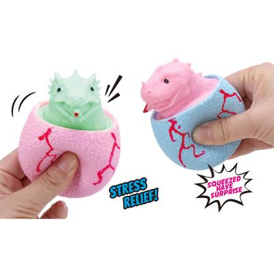 China Toy Colorful TPR Sensory Ball Worry Relief Soft Squeeze Relieve Big Pressure Gift Dinosaur Egg Squishy Squishy Toy for sale