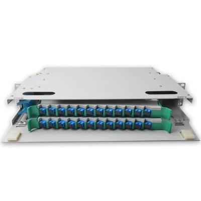 China FTTx 12 24 48 96 144 Cores 19 Inch Rack Mount Fiber Optic Distribution Frame Unit for sale