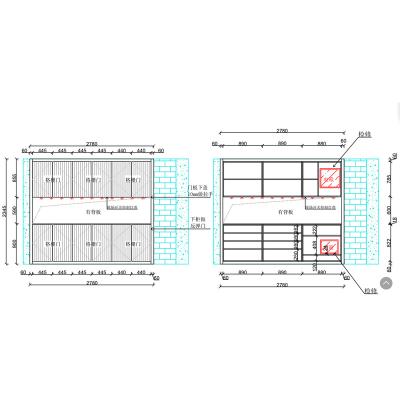 China 3D Cabinet Design CAD Drawings Customized Durable Modern Style Living Room Light Fashion Classic Dining Room Luxury Lockers for sale