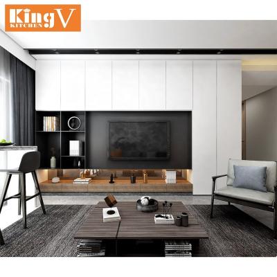 China (Size) Adjustable TV Cabinet Designs Set Modern Small Apartment TV Light Bedroom Cabinets Rack Luxury Minimalist TV Cabinet for sale