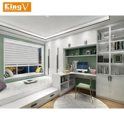 China (Size) KINGV style adjustable single tatami bed in children's room tatami customized bed with desk for sale