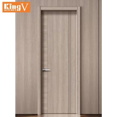 China Modern Simple Door Modern Interior Finished Customized Design Bedroom Wood Door for sale